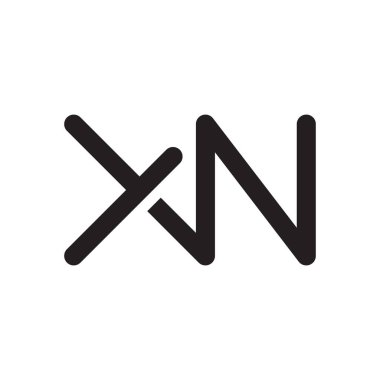 xn ilk harf vektör logo simgesi