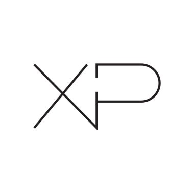 xp ilk harf vektör logo simgesi