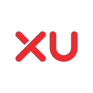 xu ilk harf vektör logosu simgesi