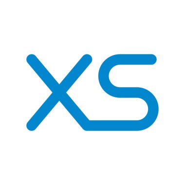 xs ilk harf vektör logo simgesi