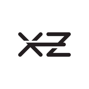 xz ilk harf vektör logo simgesi