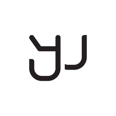 yj ilk harf vektör logo simgesi