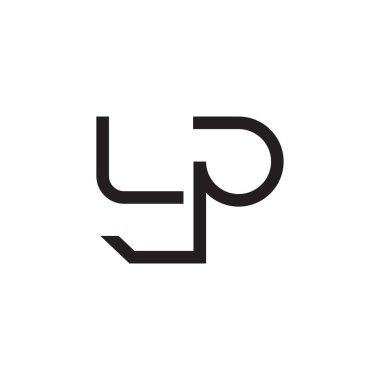 yp ilk harf vektör logo simgesi