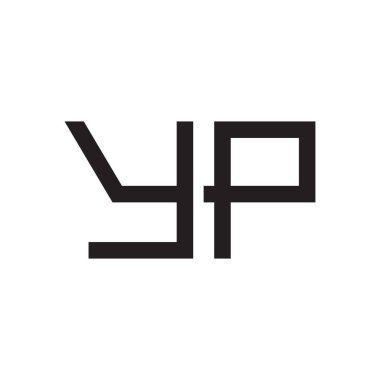 yp ilk harf vektör logo simgesi