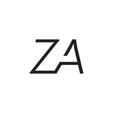 za ilk harf vektör logosu simgesi