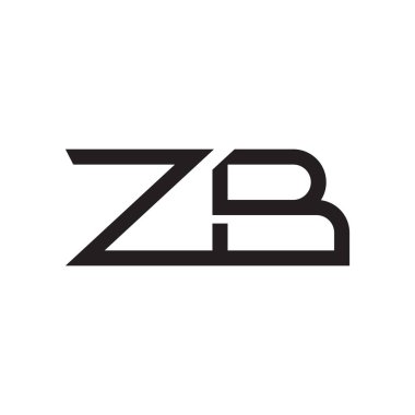 zb ilk harf vektör logo simgesi