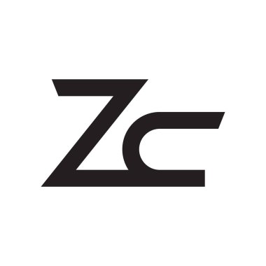 zc ilk harf vektör logo simgesi