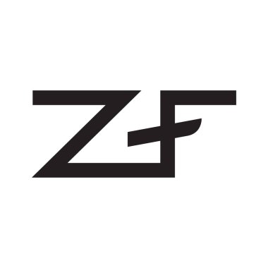 zf ilk harf vektör logo simgesi