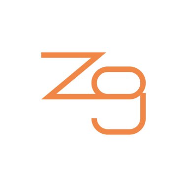 zg ilk harf vektör logo simgesi