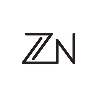 zn ilk harf vektör logo simgesi