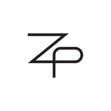 zp ilk harf vektör logo simgesi