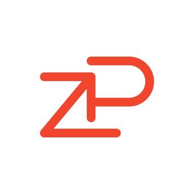 zp ilk harf vektör logo simgesi