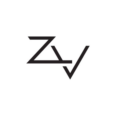 zv ilk harf vektör logo simgesi