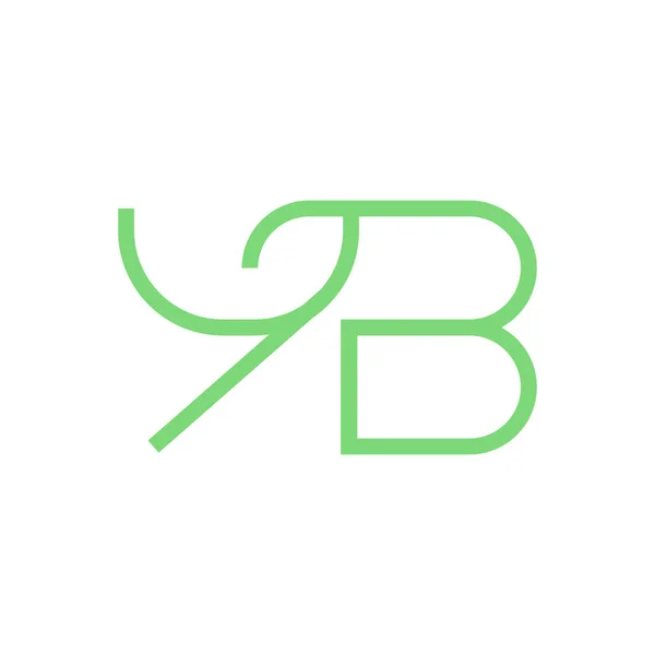 Ybの頭文字ベクトルロゴアイコン — ストックベクタ