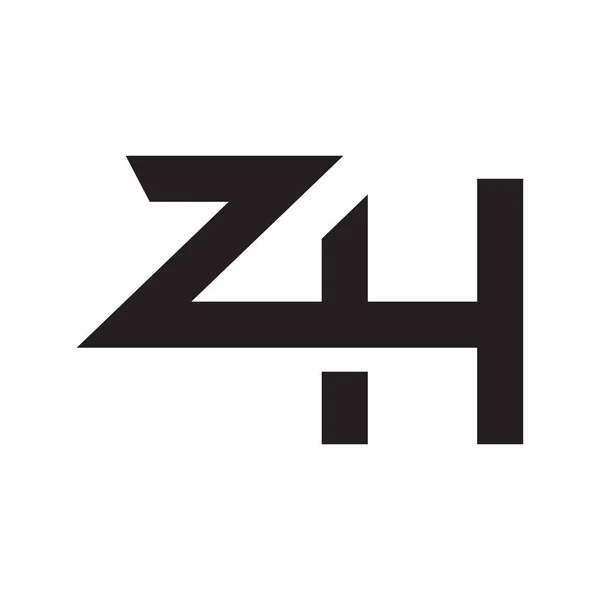 zh ilk harf vektör logo simgesi