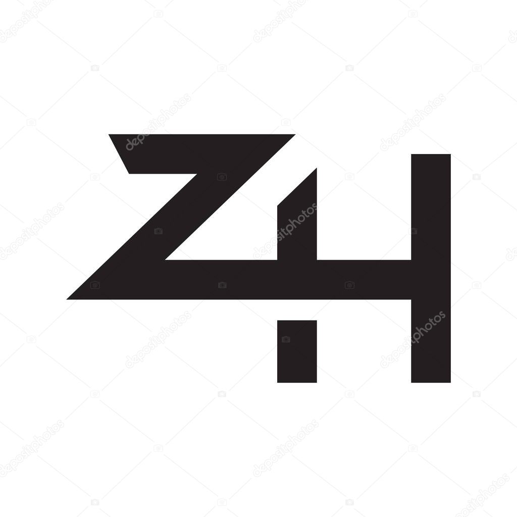 zh initial letter vector logo icon