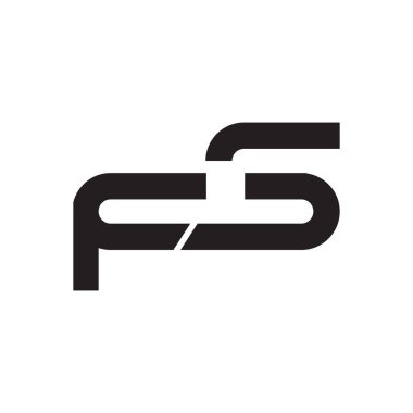 fs ilk harf vektör logosu simgesi