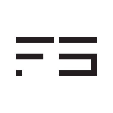 fs ilk harf vektör logosu simgesi