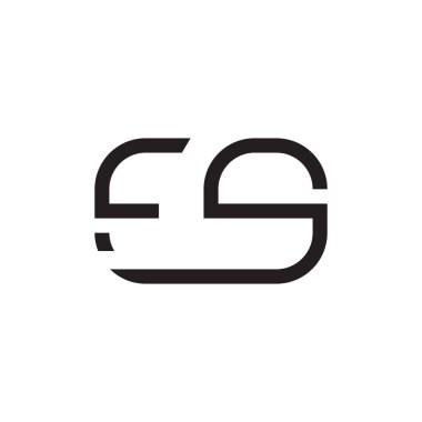 fs ilk harf vektör logosu simgesi