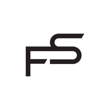 fs ilk harf vektör logosu simgesi