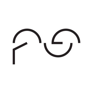 fs ilk harf vektör logosu simgesi