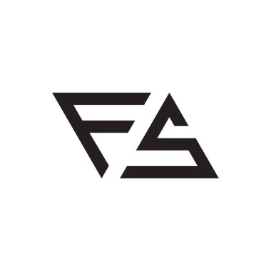 fs ilk harf vektör logosu simgesi
