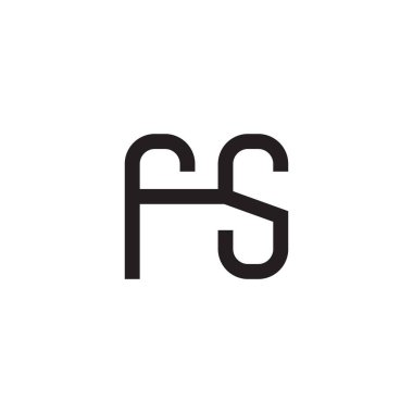 fs ilk harf vektör logosu simgesi