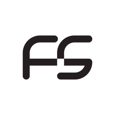 fs ilk harf vektör logosu simgesi