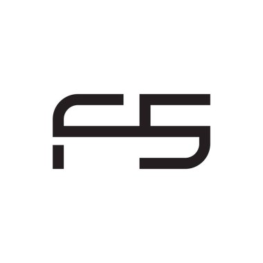 fs ilk harf vektör logosu simgesi