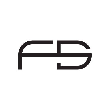 fs ilk harf vektör logosu simgesi
