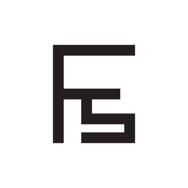 fs ilk harf vektör logosu simgesi