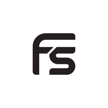 fs ilk harf vektör logosu simgesi