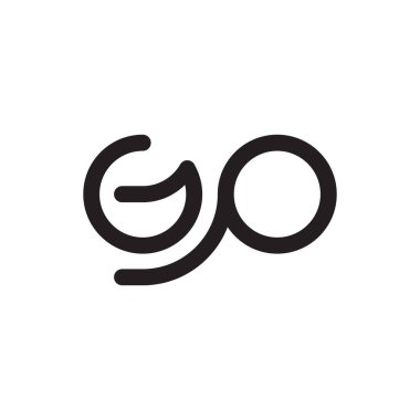 gp ilk harf vektör logo simgesi