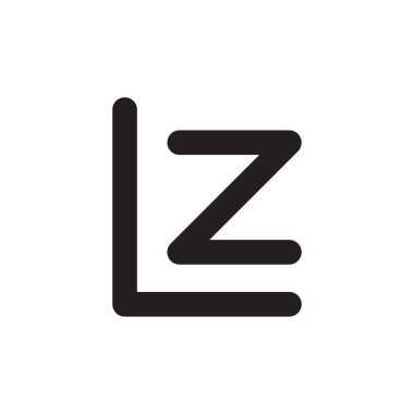 İlk harf vektör logosu simgesi