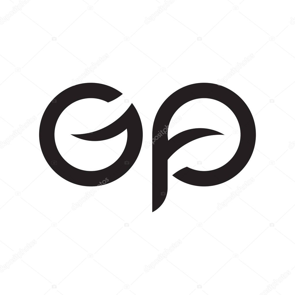 Gp initial letter vector logo icon