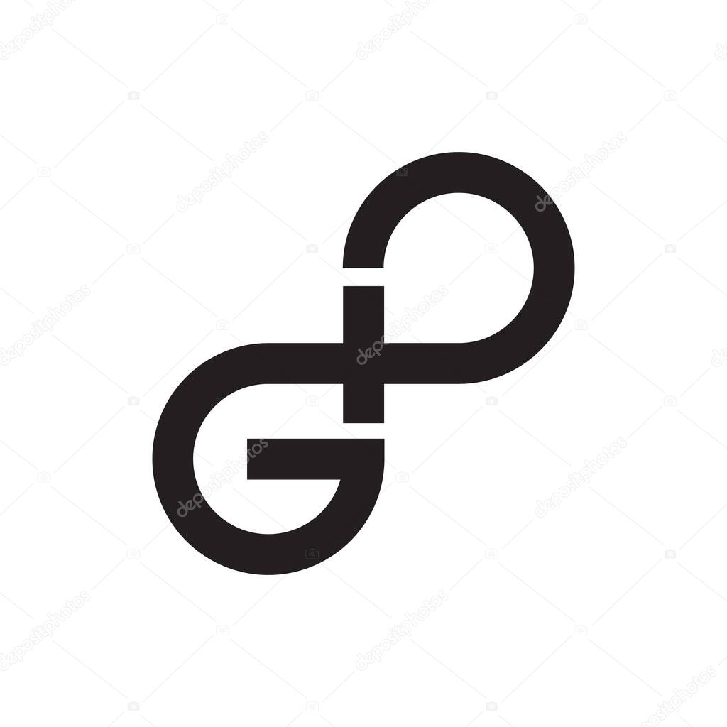 Gp initial letter vector logo icon