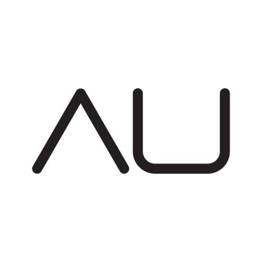 au ilk harf vektör logosu simgesi