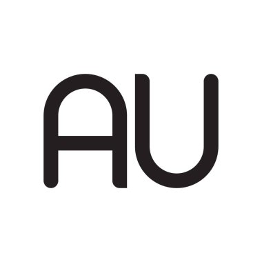 au ilk harf vektör logosu simgesi