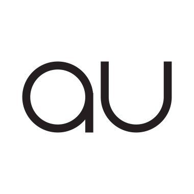 au ilk harf vektör logosu simgesi