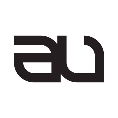 au ilk harf vektör logosu simgesi