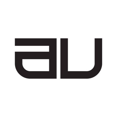 au ilk harf vektör logosu simgesi