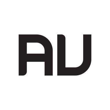 au ilk harf vektör logosu simgesi