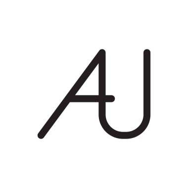 au ilk harf vektör logosu simgesi