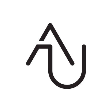 au ilk harf vektör logosu simgesi