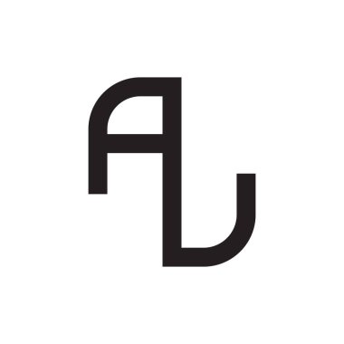 au ilk harf vektör logosu simgesi