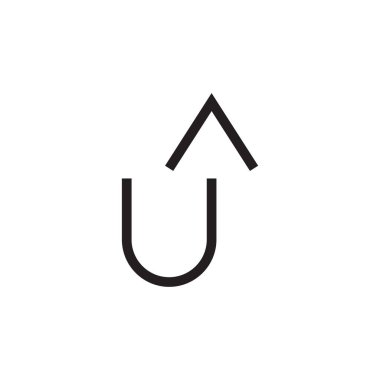 au ilk harf vektör logosu simgesi