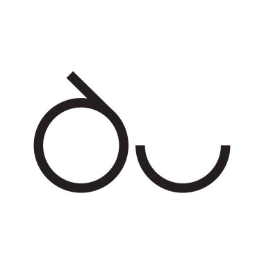 au ilk harf vektör logosu simgesi