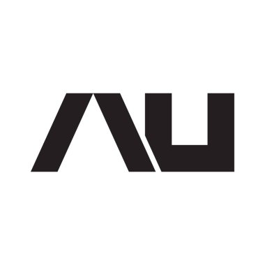 au ilk harf vektör logosu simgesi