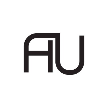 au ilk harf vektör logosu simgesi