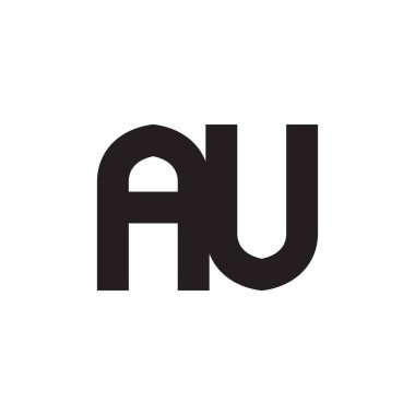 au ilk harf vektör logosu simgesi